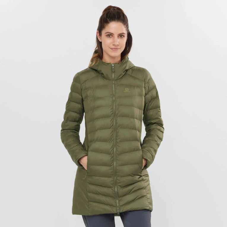 Chaquetas Aislantes Salomon Essential Xwarm Long Mujer Verde Oliva | MX ECWX589